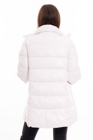 MARKUP W MIDI NYLON DOWN JACKET WITH 3/4 SLEEVES MW24003