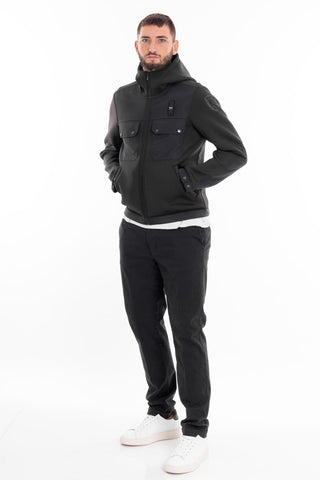 BLAUER M OPEN SWEATSHIRT WITH HOOD BLUEF02074 004745 999