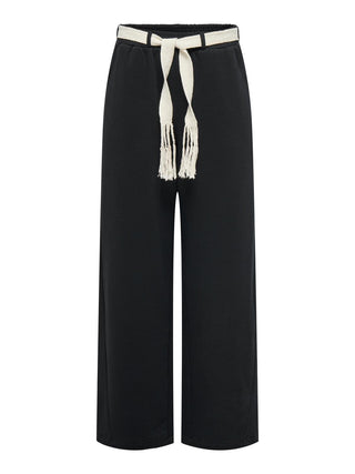 ONLY MEG LIFE WIDE BELT UB WOMEN'S SUIT PANTS 15312122 BLK