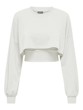 ONLY MAGLIONE CROP BRITT LONG SLEEVES CROP 2 PEZZI DONNA 15312126 CLD