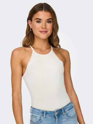 ONLY TOP GEMMA SL SCALLOP HLTNECK DONNA 15317710 CLD