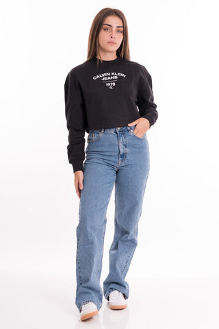 CALVIN KLEIN JEANS W VARSITY LOGO CREWNECK J221334
