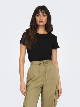 ONLY T-SHIRT CARLOTTA SHORT SLEEVES TOP WOMEN 15256154 BLK