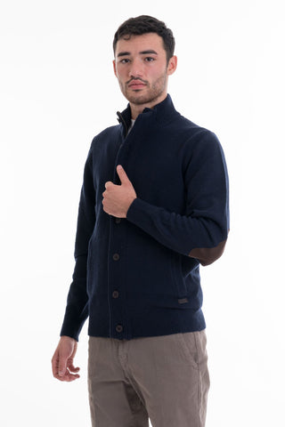 BARBOUR M ESSENTIAL PATCH ZIP THROUGH KNITWEAR MKN0731 NY91