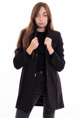 MARKUP W DOUBLE CREPE MIDI COAT WITH LONG SLEEVES MW24603