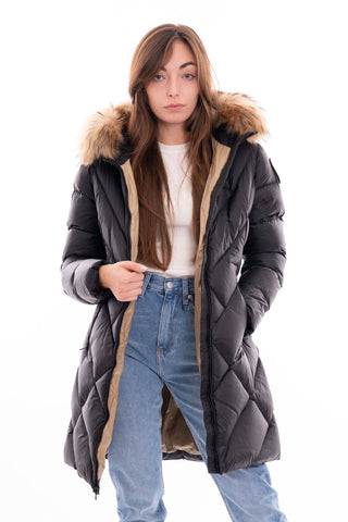 BLAUER M WATERPROOF JACKET / LONG TRENCH COAT WITH DOWN PADDING INTERIOR BISCUIT COLOR BLDK03140 006047 999TT