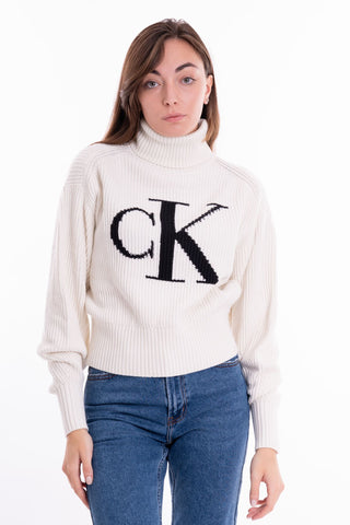 CALVIN KLEIN JEANS W BLOWN UP CK LOOSE SWEATER J221960