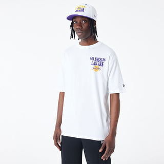 NEW ERA T-SHIRT NBA SCRIPT LOS ANGELES LAKERS 60435517 100