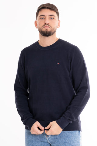 TOMMY HILFIGER M MAGLIONE CHAIN RIDGE STRUCTURE CREW NECK MW33511 DW5