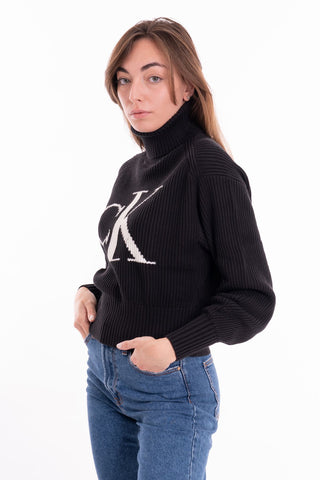 CALVIN KLEIN JEANS W BLOWN UP CK LOOSE SWEATER J221960