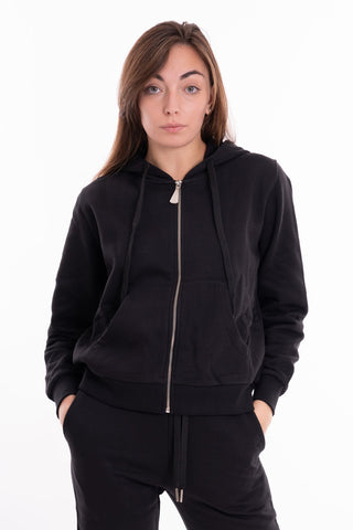 MARKUP W FELPA CON CAPPUCCIO E ZIP CON RICAMO LOGO MW562004