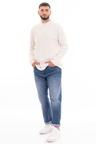 CALVIN KLEIN JEANS M BLOWN UP CK MOCK SWEATER J324507