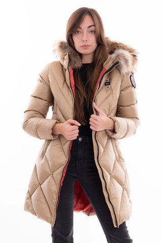 BLAUER W WATERPROOF JACKET / LONG TRENCH COAT WITH DOWN PADDING INTERIOR BISCUITS COLOR BLDK03140 006047 320TU