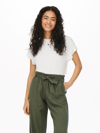 JACQUELINE DE YONG T-SHIRT NELLY SHORT SLEEVES O-NECK TOP DONNA 15257232 CLD