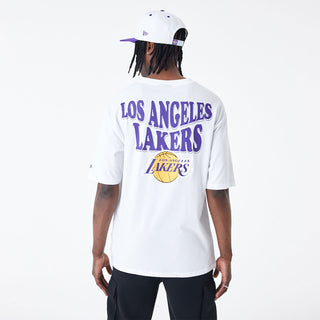 NEW ERA T-SHIRT NBA SCRIPT LOS ANGELES LAKERS 60435517 100