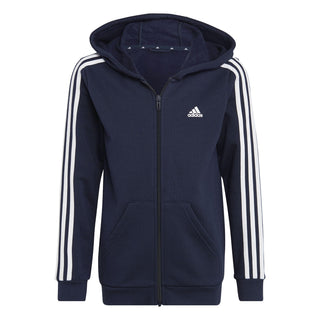 ADIDAS 3STRIPES FULL ZIP HOODIE JR IC0600
