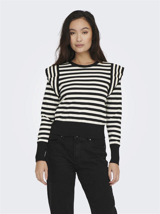 ONLY W KELCI LONG SLEEVES STRIPE PULLOVER KNIT 15265528