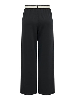ONLY MEG LIFE WIDE BELT UB WOMEN'S SUIT PANTS 15312122 BLK