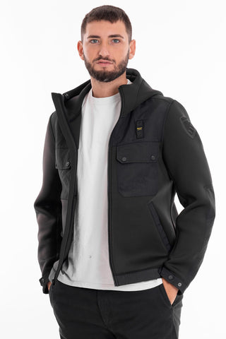 BLAUER M OPEN SWEATSHIRT WITH HOOD BLUEF02074 004745 999