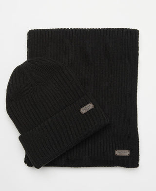 BARBOUR CCRIMDON BEANIE &amp; SCARF MGS0019 BK11