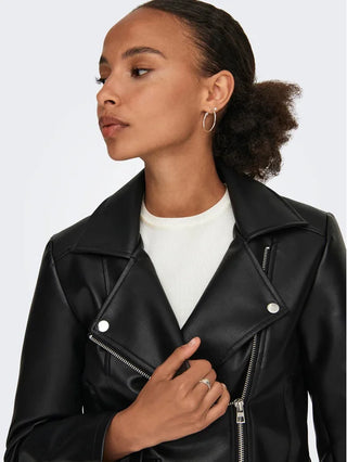 JACQUELINE DE YONG W FAUX LEATHER JACKET 15310269