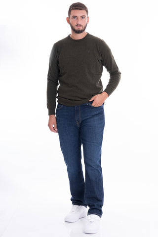 BARBOUR ESSENTIAL L/WOOL CREW NECK MKN0345 GN71