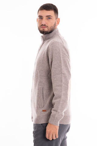 BARBOUR M ESSENTIAL PATCH ZIP THROUGH KNITWEAR MKN0731 ST16