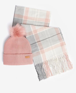 BARBOUR W DOVER BEANIE &amp; HAILES SCARF LGS0054 GY11