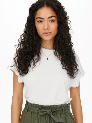 JACQUELINE DE YONG T-SHIRT NELLY SHORT SLEEVES O-NECK TOP DONNA 15257232 CLD