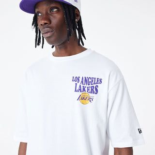 NEW ERA T-SHIRT NBA SCRIPT LOS ANGELES LAKERS 60435517 100
