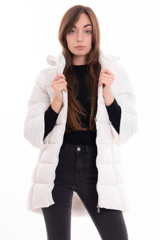 MARKUP W MIDI NYLON DOWN JACKET WITH 3/4 SLEEVES MW24003