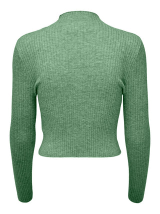 ONLY W TOP CREW NECK SINA RIB LONG SLEEVE CROPPED PU 15271540