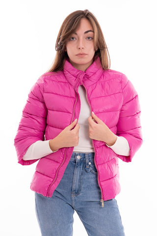 MARKUP W NYLON DOWN JACKET WITH 3/4 SLEEVES MW24002