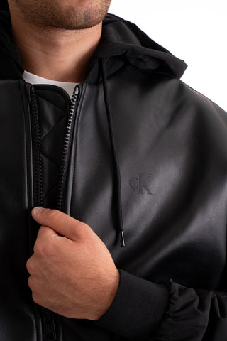 CALVIN KLEIN JEANS M FAUX LEATHER BOMBER JACKET J323399