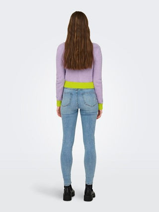 ONLY W DOWN PULLOVER LONG SLEEVES CROP CONTRAST 15270559