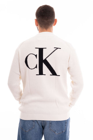 CALVIN KLEIN JEANS M BLOWN UP CK MOCK SWEATER J324507