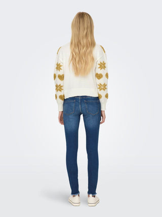 ONLY W SWEATER XMAS LOVE LS LOOSE O-NECK KNT 15304607