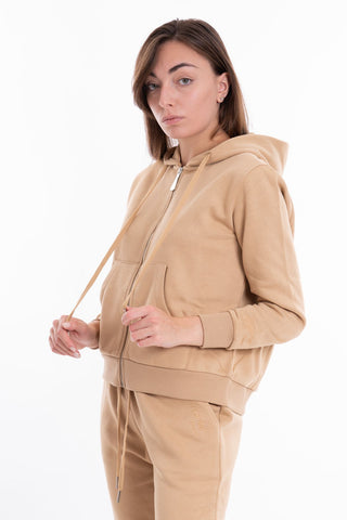 MARKUP W FELPA CON CAPPUCCIO E ZIP CON RICAMO LOGO MW562004