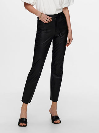 ONLY W EMILY HW ST ANK FAUX LEATHER PANT 15209293