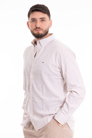 TOMMY HILFIGER M CAMICIA 1985 FLEX OXFORD STRIPE REGULAR FIT MW30935 0AA