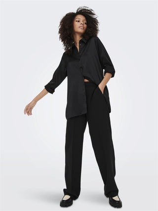 ONLY W VICTORIA LS LOOSE SATIN SHIRT 15279352