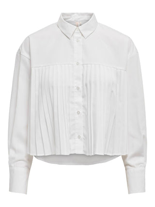 ONLY WILLOW MILA PLEATED SHIRT TOP WOMEN 15321394 BGW