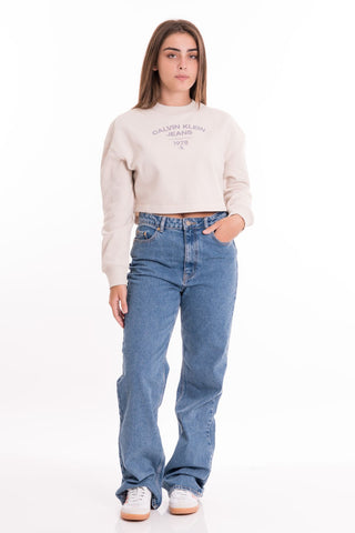CALVIN KLEIN JEANS W VARSITY LOGO CREWNECK J221334