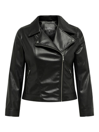 ONLY CARMAKOMA GIUBBOTTO BECCA FAUX LEATHER BIKER DONNA 15313535 BLK