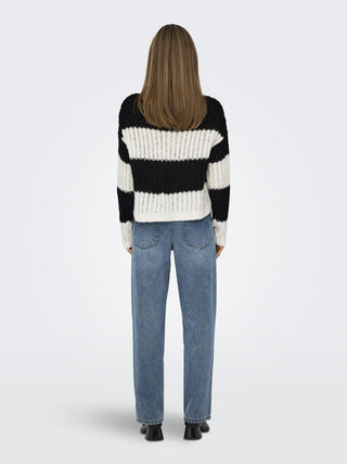 ONLY MAGLIONE MAY STRIPE 15324054 BLK