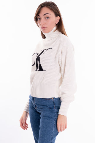 CALVIN KLEIN JEANS W BLOWN UP CK LOOSE SWEATER J221960