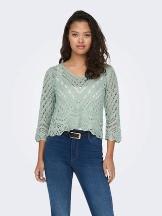 JACQUELINE DE YONG W NEW SUN 3/4 CROPPED PULLOVER 15212788