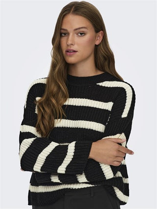 JACQUELINE DE YONG W JUSTY LONG SLEEVES STRIPE PULLOVER KNIT 15264902