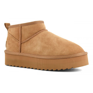 COLORS OF CALIFORNIA W PLATFORM WINTER BOOT IN SUEDE YWPLA01 TAN
