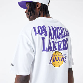 NEW ERA T-SHIRT NBA SCRIPT LOS ANGELES LAKERS 60435517 100